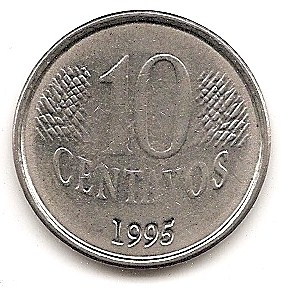  Brasilien 10 Centavos 1995 #59   