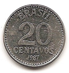 Brasilien 20 Centavos 1987 #59   