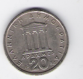  Griechenland 20 Drachmes K-N 1984   Schön Nr.86   