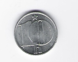  Tschechoslowakei 10 Heller Al 1986  Schön Nr.95   
