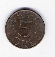  Schweden 5 Öre 1977 Bro schön Nr.70   