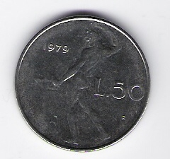  Italien 50 Lire 1979 St Schön Nr.95   