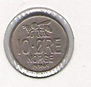  Norwegen 10 Öre 1969 K-N     Schön Nr.59/2. (DK 118)   