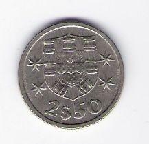  Portugal 2 1/2 Escudos 1983 K-N       Schön Nr.48   