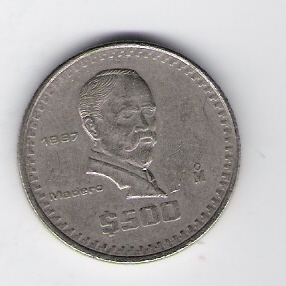  Mexiko 500 Pesos 1987 K-N  Schön Nr.88( DK 260)   