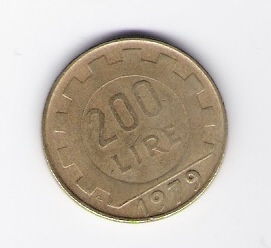  Italien 200 Lire 1979 Al-N-Bro    Schön Nr.104 (DK 26 )   