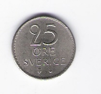  Schweden 25 Öre 1967 K-N Schön Nr.62   