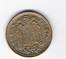  Spanien 1 Peseta 1966 Al-N-Bro    Schön Nr.33   