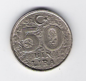  Türkei 50000 Lira 1999 K-N-Zk  Schön Nr.H235   