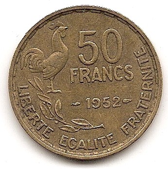  Frankreich 50 Francs 1952 #217   