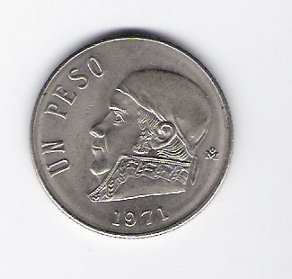  Mexiko 1 Peso 1971 K-N  Schön Nr.70 (DK 253)   