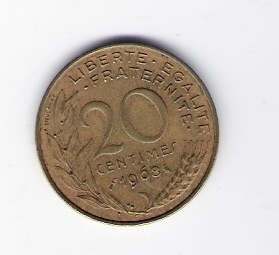  Frankreich 20 Centimes 1968 Al-N-Bro   Schön Nr.230 ( C 157 )   