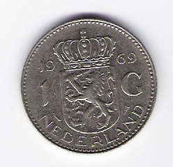  Niederlande 1 Gulden 1969 N  Schön Nr.70   