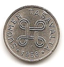  Finnland 1 Markka 1958 #241   