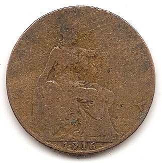 Großbritannien 1/2 Penny 1916 #179   