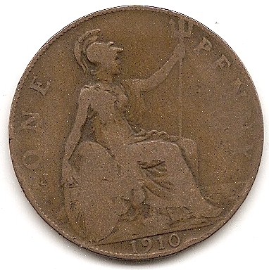  Großbritannien 1 Penny 1910 #183   