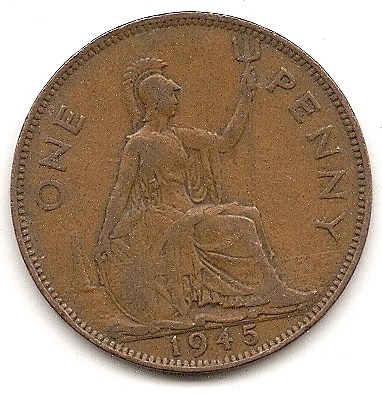  Großbritannien 1 Penny 1945 #184   
