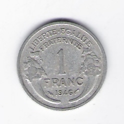  Frankreich 1 Francs Al 1946   Schön Nr.200a (C 134)   