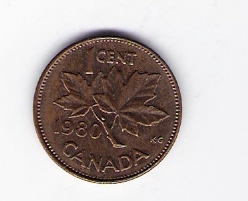  1 Cent Bro 1980      Schön Nr.58.2a   