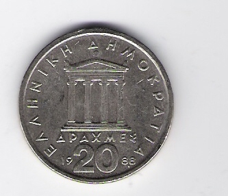  Griechenland 20 Drachmes K-N 1988   Schön Nr.86   