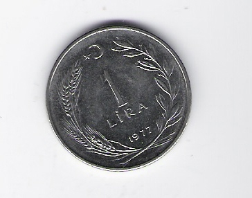  Türkei 1 Lira St 1977     Schön Nr.140   