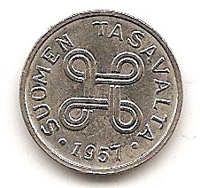  Finnland 1 Markka 1957 #240   