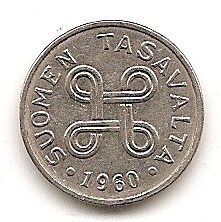 Finnland 1 Markka 1960 #240   