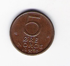  5 Öre 1980 Bro Norwegen Schön Nr.66 (D6/163)   
