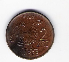  Norwegen 2 Öre 1972 Bro Schön Nr.57 (D5/156)   