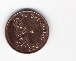  Norwegen 50 Öre Bro 2000 Schön Nr.107 (D6/180)   