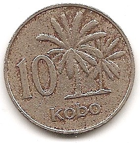  Nigeria 10 Kobo 1973 #113   