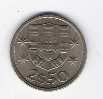  Portugal 2 1/2 Escudos K-N 1985 Schön Nr.48   