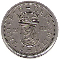  Grossbritannien 1 Shilling K-N 1957 selten Schön Nr.391 (DK 199)   