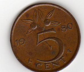 Niederlande  5 Cent 1980 