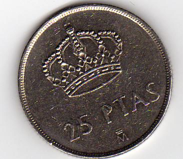 Spanien  25 Pesetas 1984 