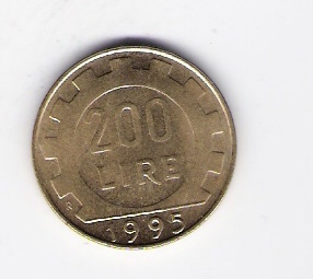  Italien 200 Lire Al-N-Bro 1995 Schön Nr.104 (D2/335)   