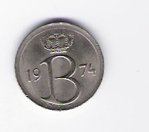  Belgien 25 Centimes K-N 1974 Schön Nr.125 fr   
