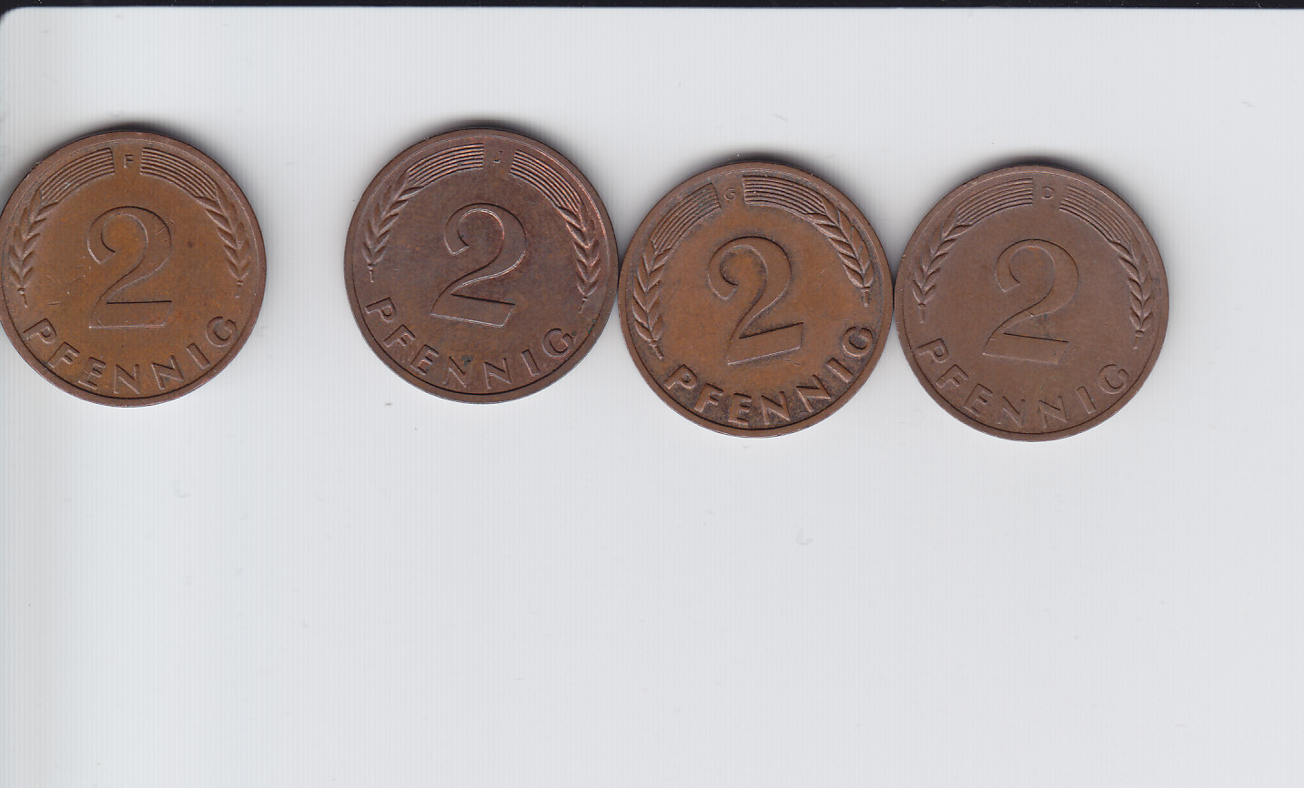 Deutschland 2 Pfg 1967 DFGJ in sauberer ss-ss+ Erhaltung Buchst G seltener