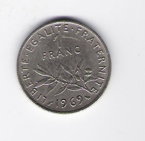  Frankreich 1 Franc N 1969 Schön Nr.233 (C 102)   