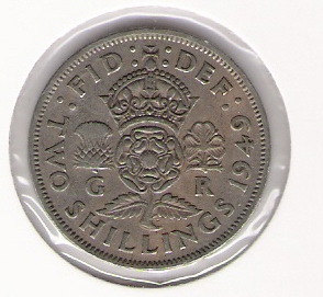 Großbritannien 2 Shillings K-N 1949  Schön Nr.360 (DK 186 )   