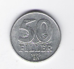  Ungarn 50 Filler Al 1979  Schön Nr.76 (D2/117)   