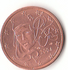  2 Cent Frankreich 2004 prägefrisch  b.   