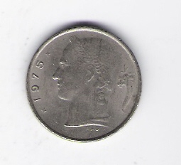  Belgien 1 Franc 1975 K-N  Schön Nr.98fl   