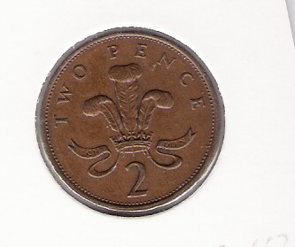  Grossbritannien 2 Pence Bro 1989  Schön Nr.426 ( DK 225 )   