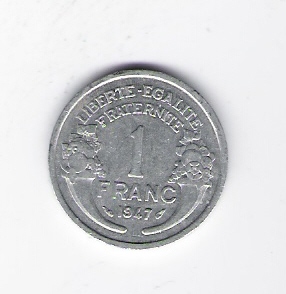  Frankreich 1 Franc Al 1947  Schön Nr.200a (D5/23)   