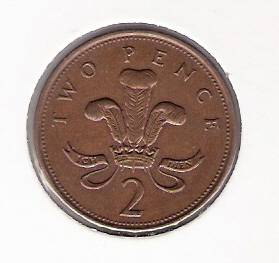  Großbritannien 2 Pence St,K galvanisiert 1994  Schön Nr.426a (DK 226)   