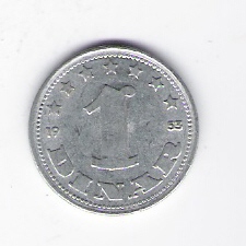  Jugoslawien 1 Dinar Al 1953  Schön Nr.25   