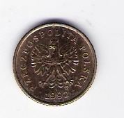  Polen 1 Grosz Me 1992  Schön Nr.282   