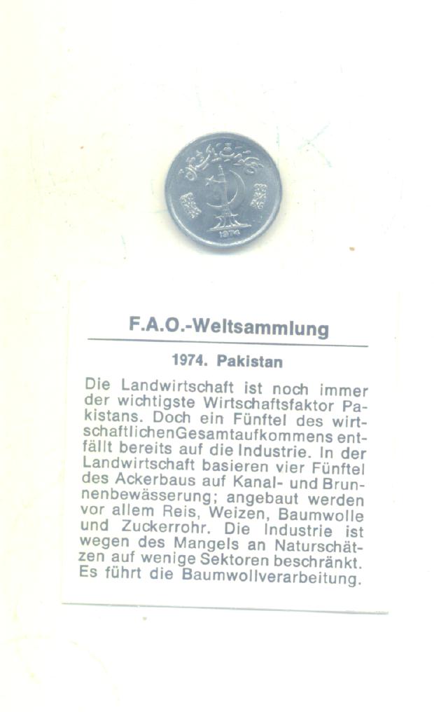  1 Paisa Pakistan 1974(FAO)(g1487)   