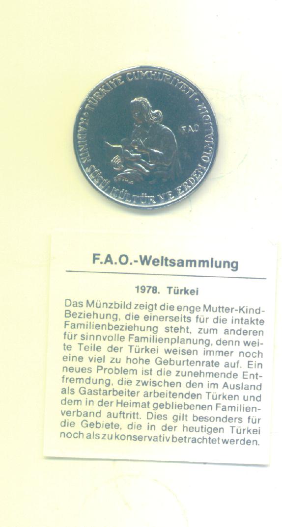  2 1/2 Lira Türkei  1978 (FAO)(G1497)   